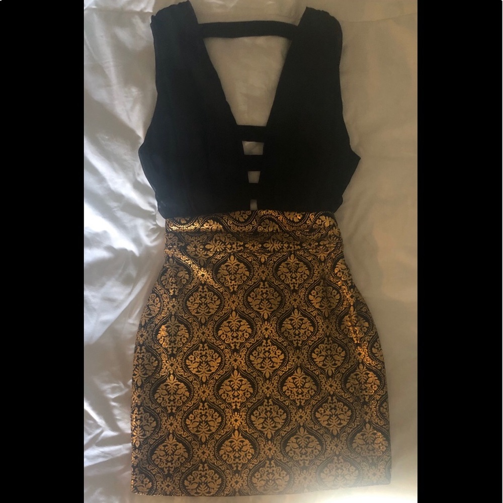 Golden Little Black Dress